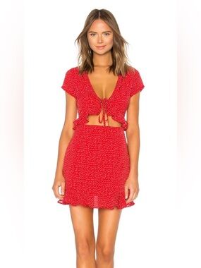 By the Way Mercy Polka Dot Dress in Red
